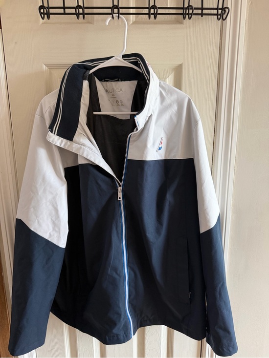 Nautica Other - Nautica Navy and White Colorblock Lightweight Jacket